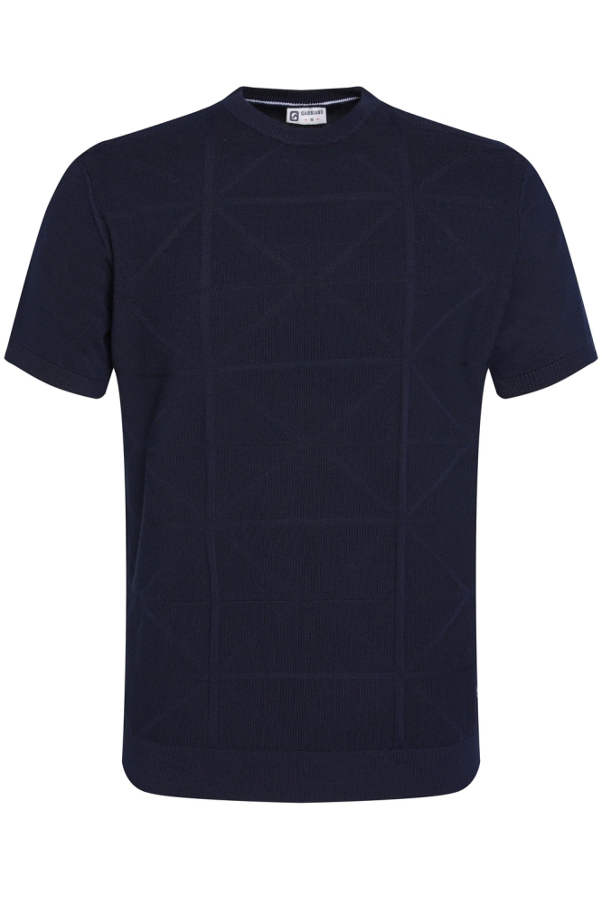 GESTRUCTUREERD T SHIRT 155510 301 navy